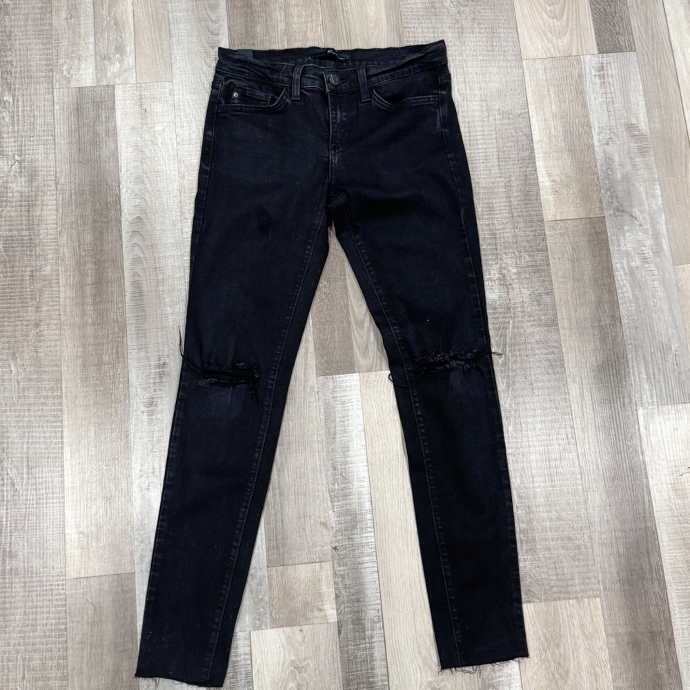 Kancan black distressed raw hem skinny jean ❤️ - Picture 3 of 7